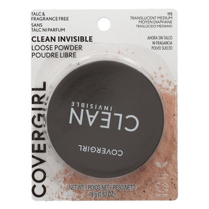 CoverGirl Clean Invisible Loose Powder #115 Translucent Medium, 0.63 Oz CoverGirl Clean Invisible Loose Powder #115 Translucent Medium, 0.63 Oz