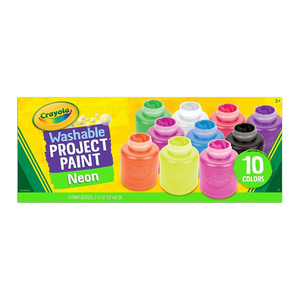Crayola Washable Kids Paint Set Neon Shades, 10 Colors Crayola Washable Kids Paint Set Neon Shades, 10 Colors