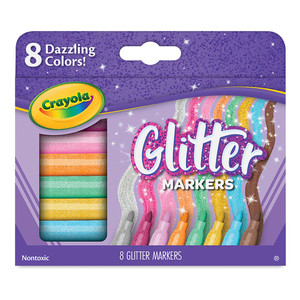 Crayola Glitter Markers Assorted Shades, 8 Ea Crayola Glitter Markers Assorted Shades, 8 Ea