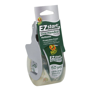 Duck Brand EZ Start Packing Tape with One-Handed Dispenser Clear 1.88 Inch x 50 Yard, 1 Ea Duck Brand EZ Start Packing Tape with One-Handed Dispenser Clear 1.88 Inch x 50 Yard, 1 Ea