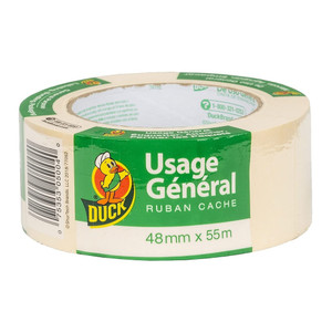 Duck Brand General Purpose Masking Tape Beige 1.88 Inch x 60 Yard Roll, 1 Ea Duck Brand General Purpose Masking Tape Beige 1.88 Inch x 60 Yard Roll, 1 Ea