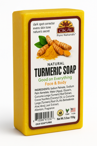Okay Natural Turmeric Soap Bar Face & Body 5.5oz