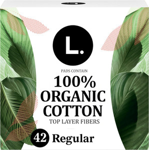 L. Pads Ultra Thin Cotton Top Layer Regular 42 Count Wings