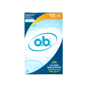 O.B. Tampons Super Plus 40 Count Fluid Lock