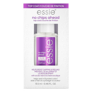 essie salon quality nail care vegan clear top coat No Chips Ahead, 0.46 Oz