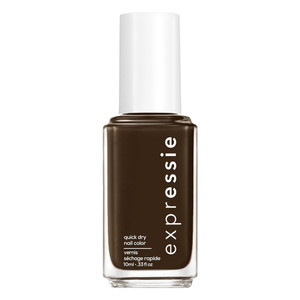 essie Expressie Quick-Dry Nail Polish Blackened Dark Chocolate Brown Take The Espresso, 0.33 Oz