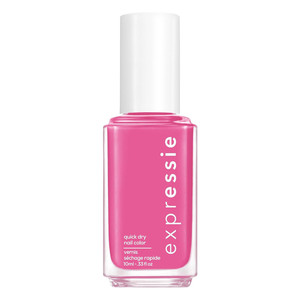 essie expressie quick dry nail polish vegan formula hot pink Trick Clique, 0.33 Oz