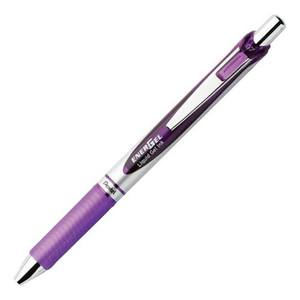 EnerGel RTX Gel Pen Violet Ink Metal Tip Medium Line for Creative Use 0.7mm 1 Ea