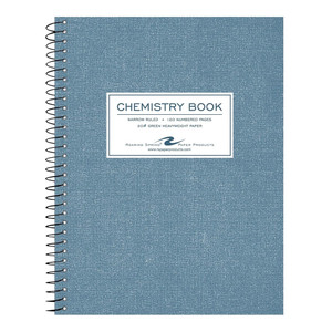 Roaring Spring Chemistry Lab Spiral Notebook Narrow Ruled Green Tinted Paper 9.75 inch x 7.5 inch 120 Sheets
