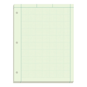 Engineering Pad 5SQ Green 200 Sheets