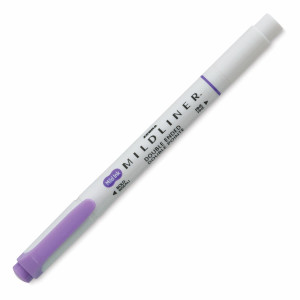 Zebra Mildliner Marker Double-Ended Creative Violet 1 Ea