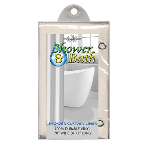 Royal Crest Shower Curtain Liner Waterproof Bathroom Protection Bone 1 Ea