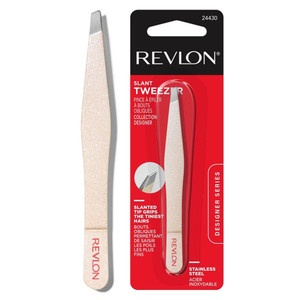 Revlon Designer Series Slant Tweezer Precision Grip for Grooming and Shaping 1 Ea