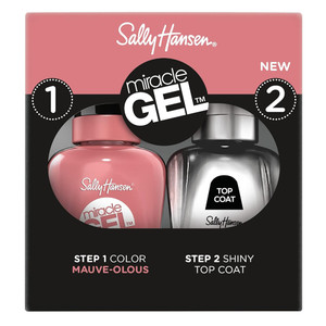 Sally Hansen Miracle Gel Nail Polish Longwear Chip-Resistant Bold Shine Miracle Gel 3.0 Duo Pack Mauve-olous 0.5 Oz