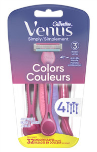 Gillette Venus Razor Simply 3 Disposable 4 Count Gillette Venus Razor Simply 3 Disposable 4 Count