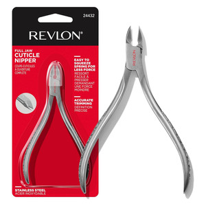 Revlon Full Jaw Cuticle Nipper Stainless Steel Sharp Blades for Clean Cuticles 1 Ea