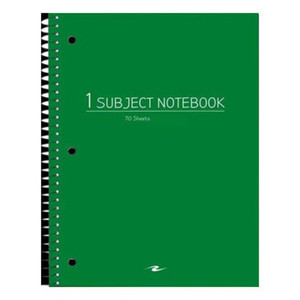 Value 1-Subject Notebook 10.5 inch x 8 inch College Ruled Durable Spiral Bound 70 Sheets