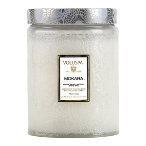 Voluspa Candle Mokara Large Glass Jar Decorative 18 Oz 1 Ea
