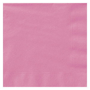 Unique Party Napkins Square Solid Hot Pink 20 Ea