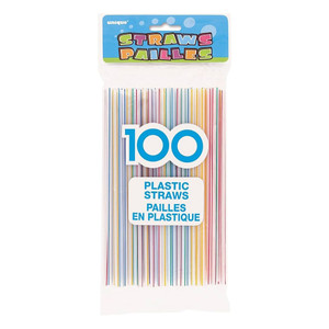 Drinking Straws Durable Plastic 100 Ea