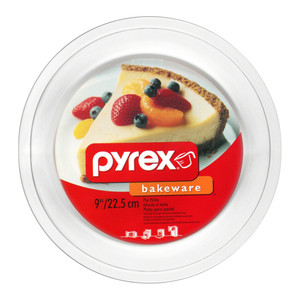 Pyrex Bakeware Pie Plate Clear Glass Durable Kitchenware Nine Inch By One Inch Size 1 Ea