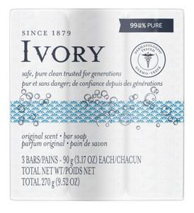 Ivory Bar Soap Original Scent 3 Count 9.52Oz Ivory Bar Soap Original Scent 3 Count 9.52Oz
