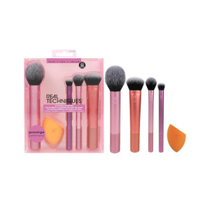 Real Techniques Everyday Essentials Makeup Brush Set By Sam and Nic Professional Pack 1 Ea