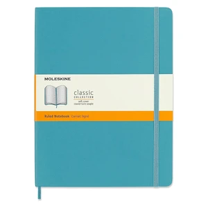 Moleskine Reef Blue Notebook Extra Large Ruled Softcover for Notes and Sketches, 1 ea