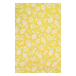 Jacquard Kitchen Towel Lemon Zest Print Cotton Fabric, 1 ea