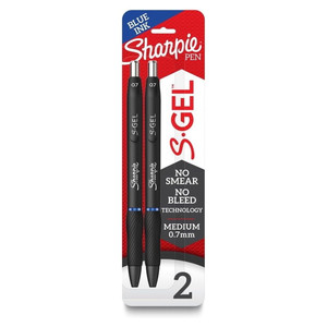 Sharpie S-Gel Retractable Gel Pen Smooth Writing Blue 2 Ea
