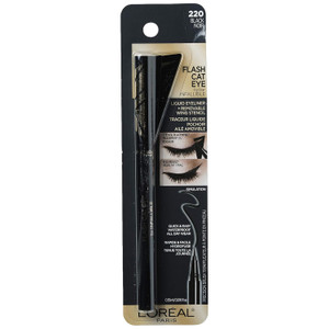 L'Oreal Paris Infallible Flash Cat Eye Liquid Eyeliner Black Waterproof Brush Tip, 0.018 Oz