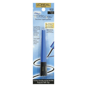 L'Oreal Paris Telescopic Precision Liquid Waterproof Eyeliner Black, 0.06 Oz