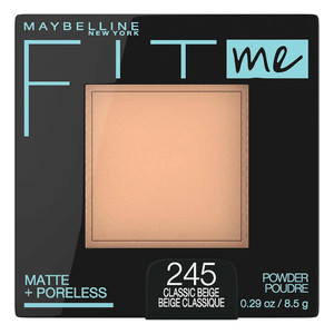Maybelline Fit Me Matte and Poreless Pressed Powder Shine Control Classic Beige 245, 0.29 oz
