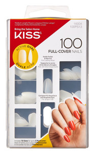 Kiss 100 Full Cover Nails Active Oval (Medium Length)