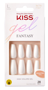Kiss Gel Fantasy Collection 28 Count White Long Length Kiss Gel Fantasy Collection 28 Count White Long Length