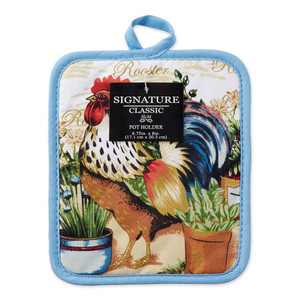 J&M Home Fashions Potholder Coffee Time 6.75x8 Inch, 1 Ea