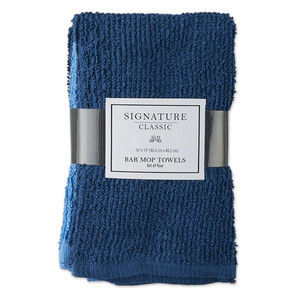 J&M Home Fashions Bar Mops 4-Pack 16x19 Inch Blue, 1 Ea
