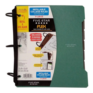 Five Star Flex Hybrid NoteBinder for Students, X-Large, 5-Tab Divider, 1 Ea