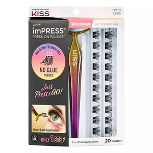 KISS imPRESS Press-On Lashes for Voluminous Look, 20 Ea