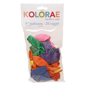 Kolorae 9-Inch Balloons for Parties, 25 Ea
