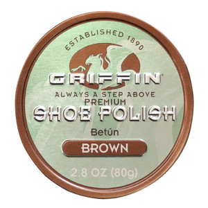 Paste Wax for Shoe Polishing, Brown, 2.8 Oz