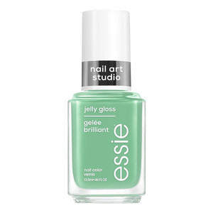essie Nail Art Studio jelly gloss nail polish vegan sheer green cactus jelly, 0.46 Oz