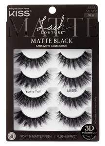 Kiss Lash Couture Matte Black Matte Twill Multi-Pack 4-Pair Kiss Lash Couture Matte Black Matte Twill Multi-Pack 4-Pair
