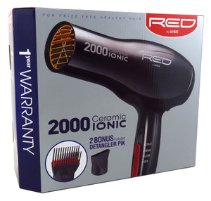 Kiss Red Dryer 2000 Watt With 2 Attachments (Ceramic Ionic) Kiss Red Dryer 2000 Watt With 2 Attachments (Ceramic Ionic)