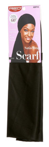 Kiss Red Satin Wrap Scarf Black Size 60Inch X 16Inch Kiss Red Satin Wrap Scarf Black Size 60Inch X 16Inch