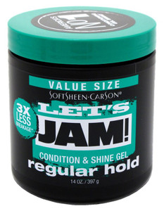 Lets Jam Condition & Shine Gel Regular Hold 14Oz Jar Lets Jam Condition & Shine Gel Regular Hold 14Oz Jar