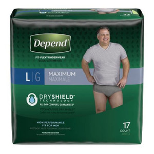 Depend Fit-Flex Underwear Men Lg Max, 17count