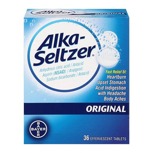 Alka-Seltzer Original Aspirin, 36 count