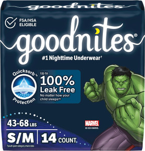 Goodnites Boys Size S/M, 14 Count