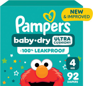 Pampers Diapers Size 4, 92 Count